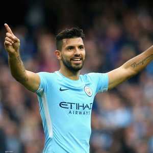 سيرغيو أغويرو مهاجم مانشستر سيتي الإنجليزي