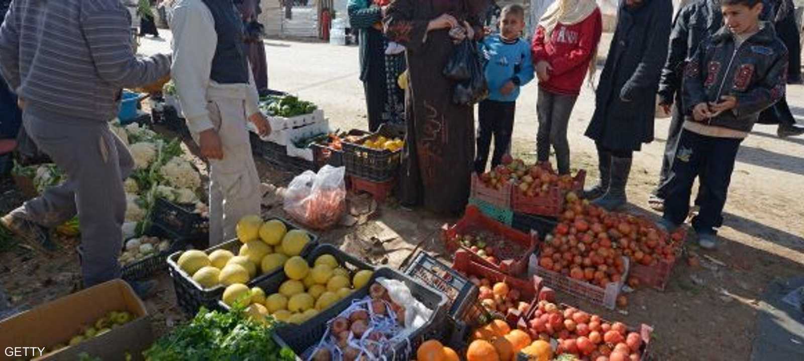 بائع خضروات في مخيم الزعتري