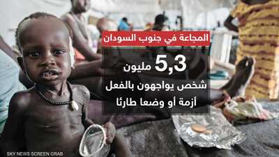 نصف سكان جنوب السودان معرضون للمجاعة