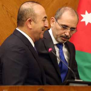 وزير الخارجية الأردني خلال زيارة نظيره التركي أواخر فبراير