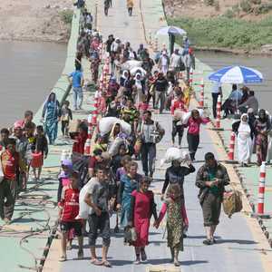 صورة للاجئين أيزيديين