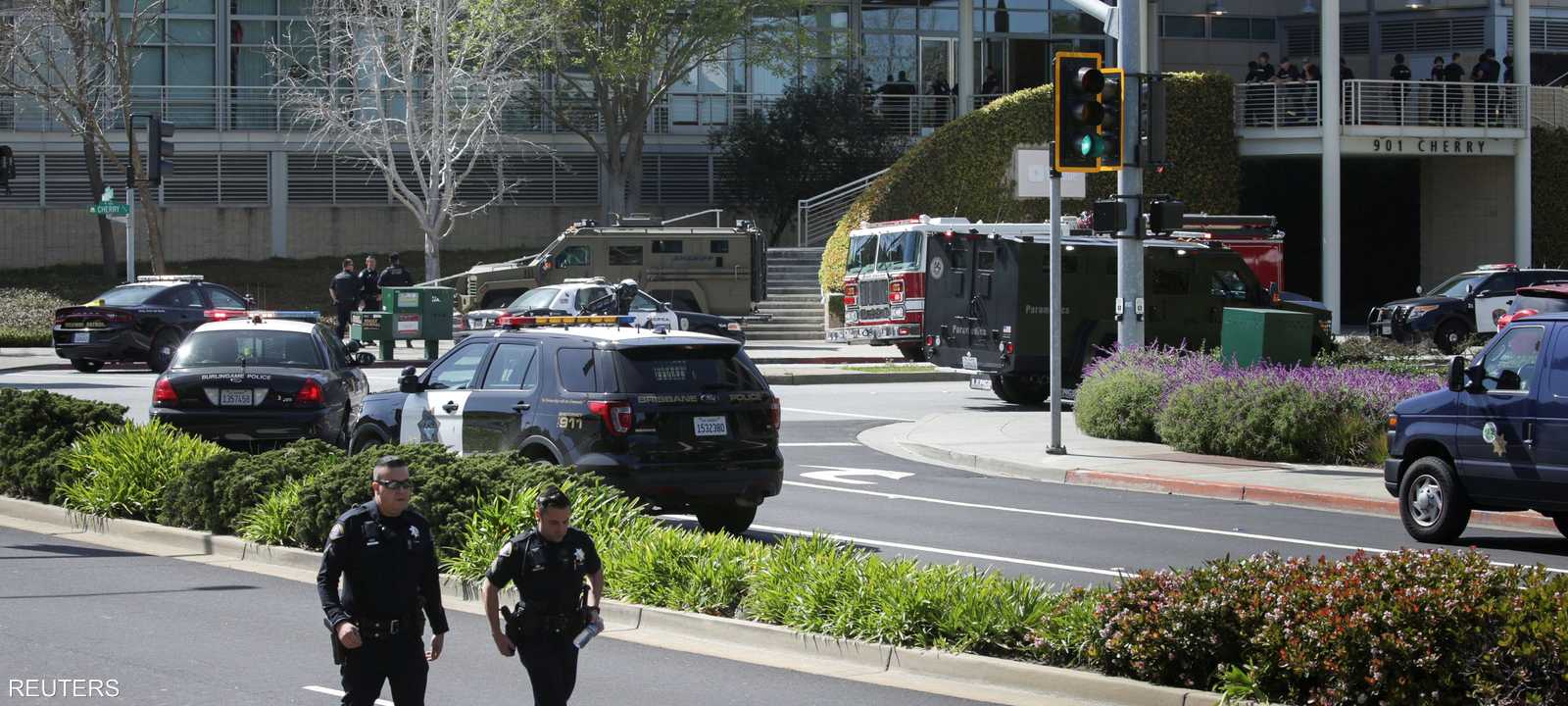 انتشار للشرطة حول مقر شركة يوتيوب بولاية كاليفورنيا