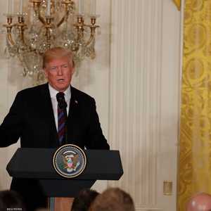 الرئيس الأميركي دونالد ترامب يتحدث خلال مؤتمر صحفي