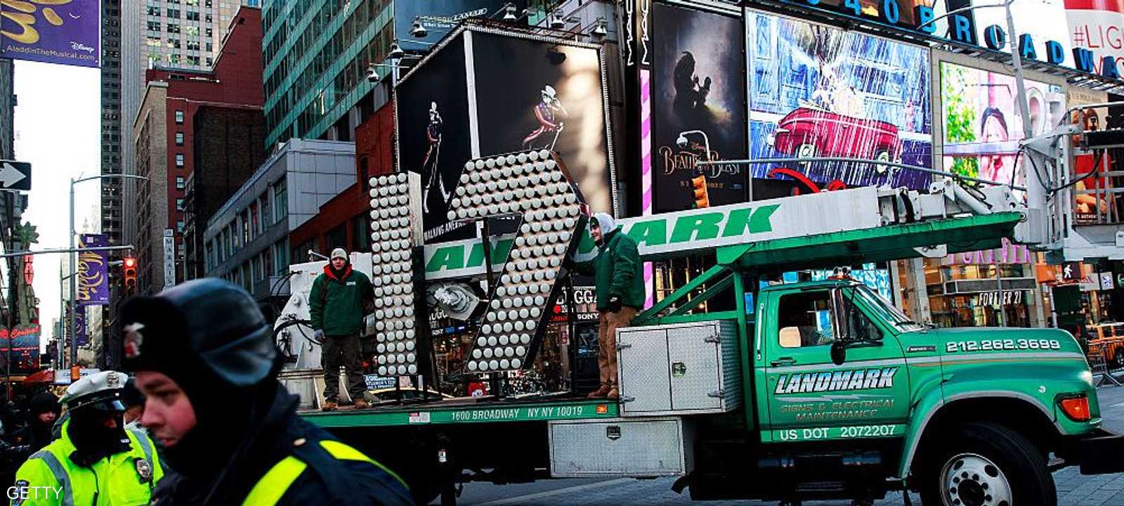 جانب من ساحة تايمز سكوير بنيويورك