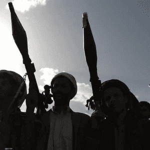 مسلحون من ميليشيات الحوثي الموالية لإيران في لقطة أرشيفية