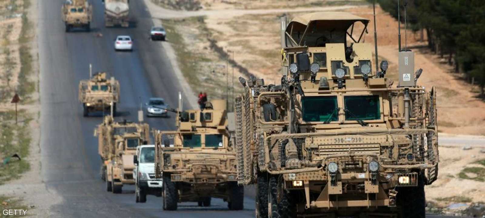 مركبات تابعة لقوات التحالف المدعومة أميركيا في سوريا "أرشيف"