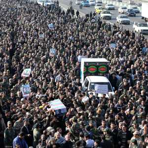 جنازة أحد القادة العسكريين الإيرانيين الذين قتلوا في سوريا