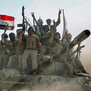 قوات من الجيش العراقي خلال العمليات العسكرية ضد داعش.