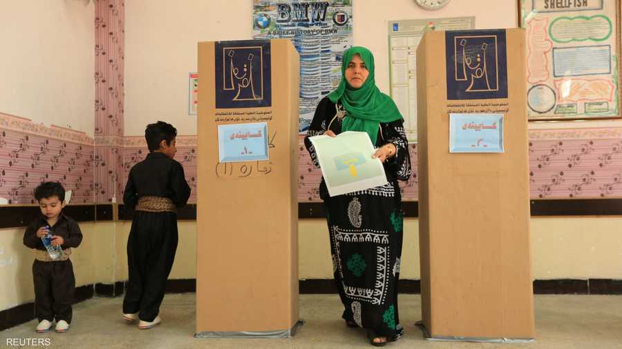 امرأة صوتت في مدينة السليمانية شمالي العراق