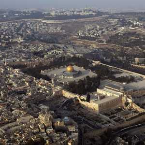 صورة جوية للمدينة القديمة في القدس