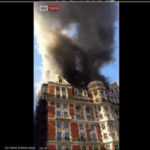 حريق ضخم في أحد فنادق لندن