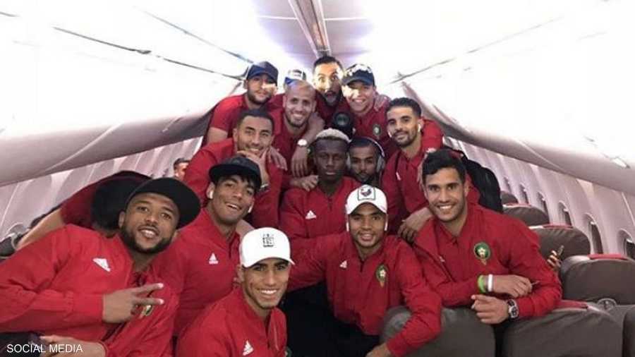 داخل طائرة المنتخب المغربي