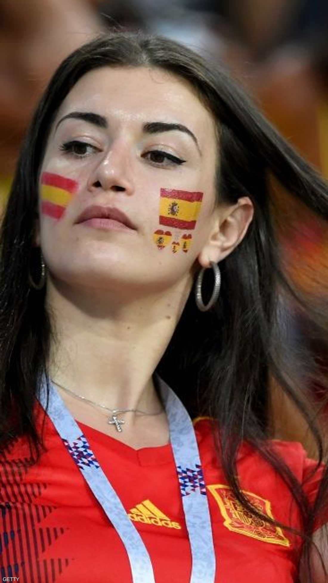 حسناء من مشجعات المنتخب الإسباني