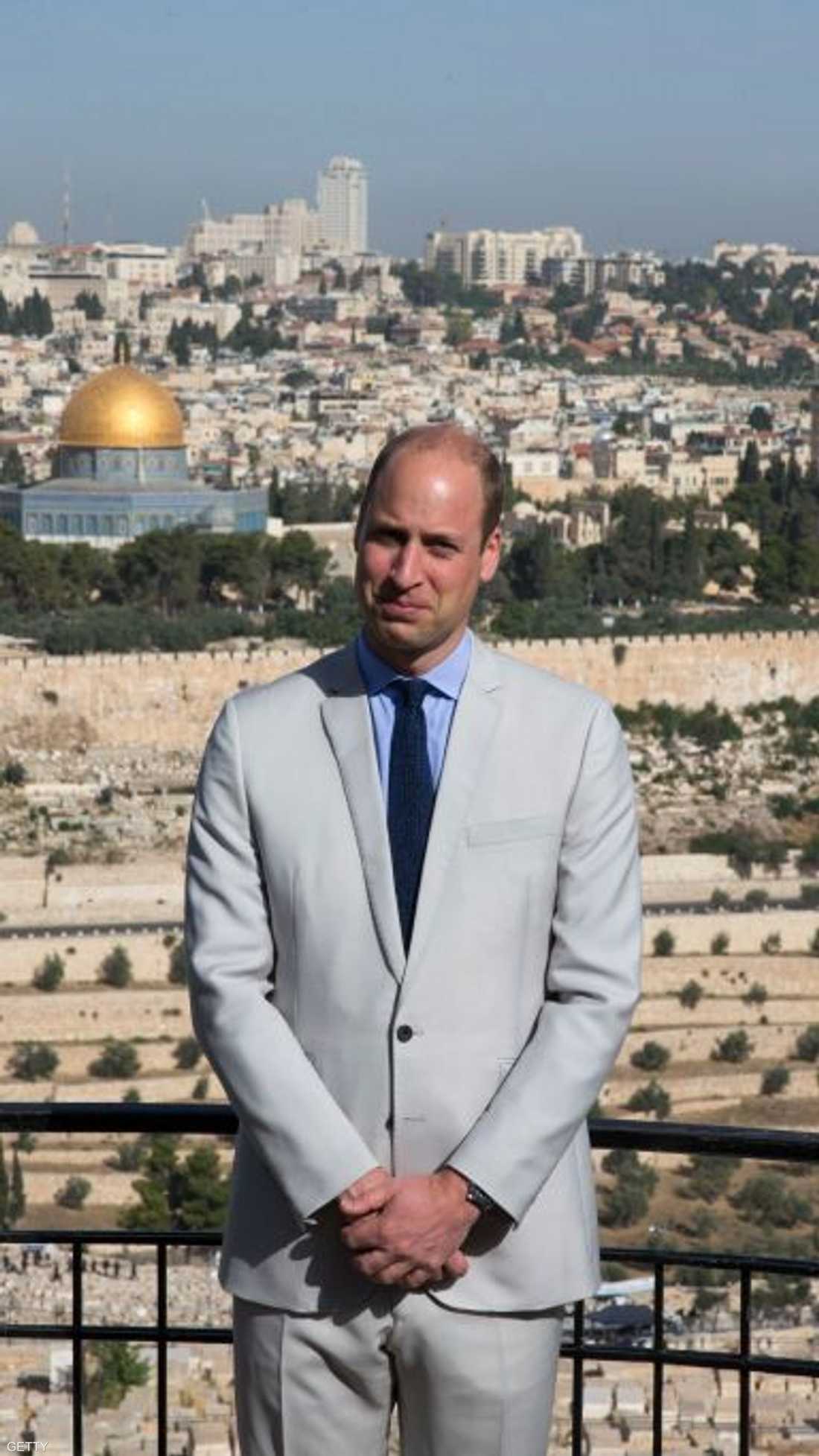 الأمير يزور جبل الزيتون في القدس