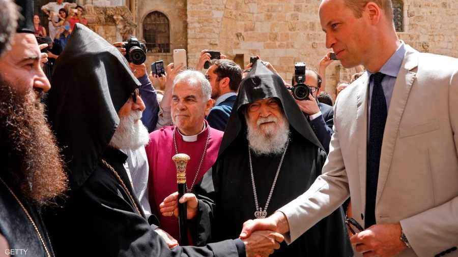 زار الأمير عددا من المواقع الدينية في القدس