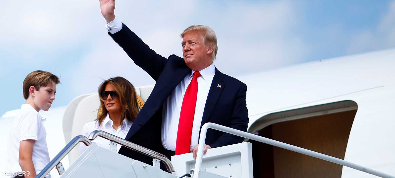 ترامب على متن طائرة الرئاسة