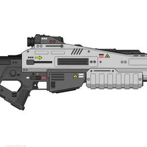 البندقة تطلق حزمة من الأشعة القادة على اختراق جلد الإنسان.