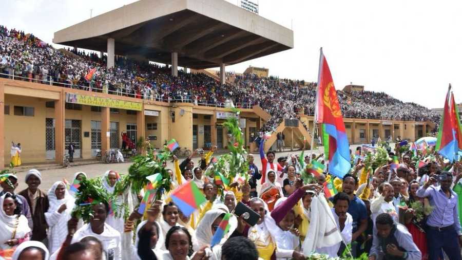 استقبال شعبي تاريخي لرئيس الوزراء الإثيوبي في أسمرة
