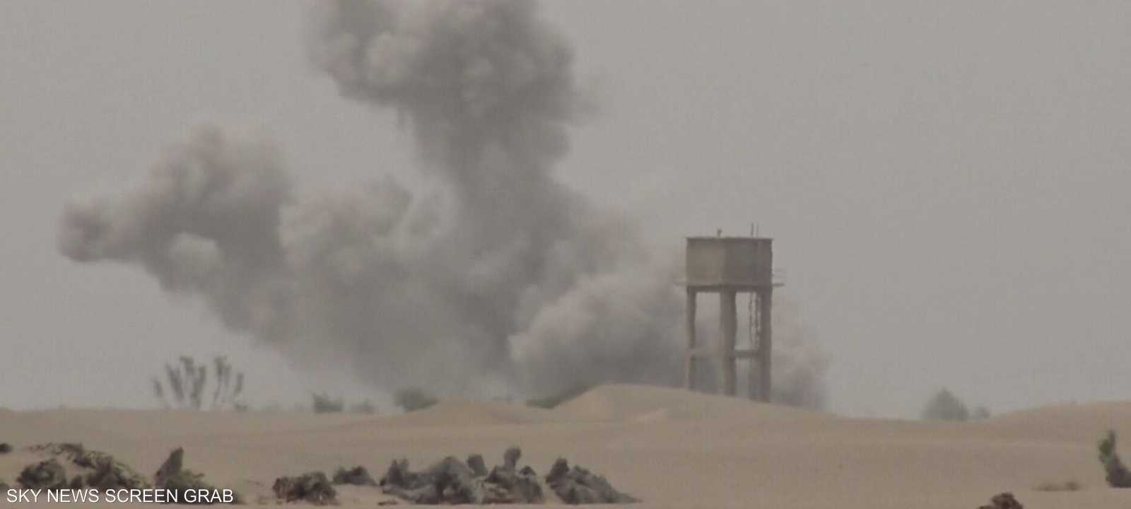 اليمن.. غارات على مواقع ميليشيات الحوثي- أرشيف