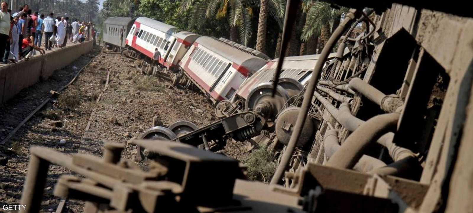 أرشيفية لحادث قطار في مصر