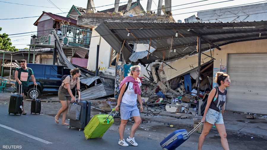 الزلزال أثار الذعر بين السائحين