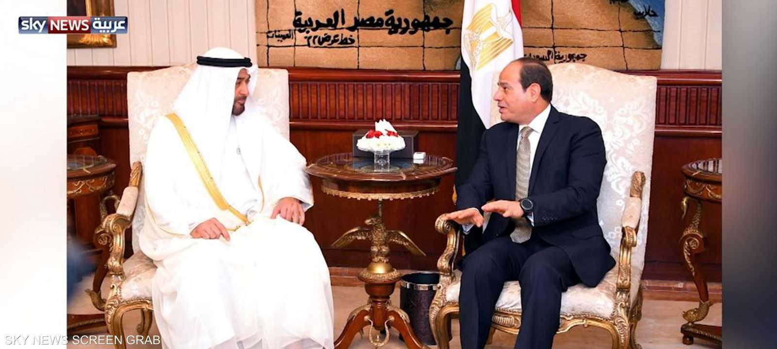 السيسي يستقبل ولي عهد أبوظبي الشيخ محمد بن زايد