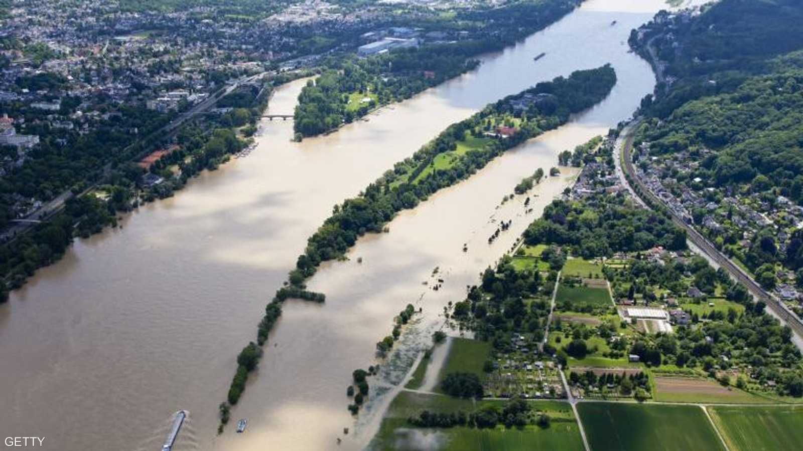 المياه عادة ما تملأ نهر الراين