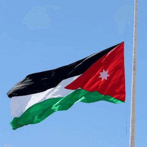 علم الأردن.
