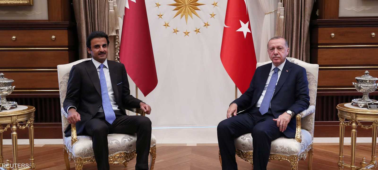 أردوغان وتميم في لقاء سابق