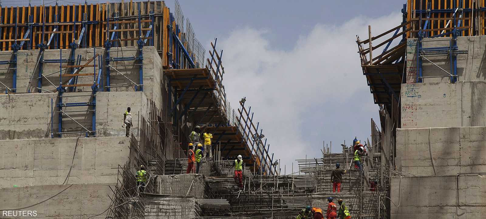 سد النهضة قيد الإنشاء (ارشيف)