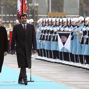 الرئيس التركي رجب طيب أردوغان وأمير قطر تميم بن حمد