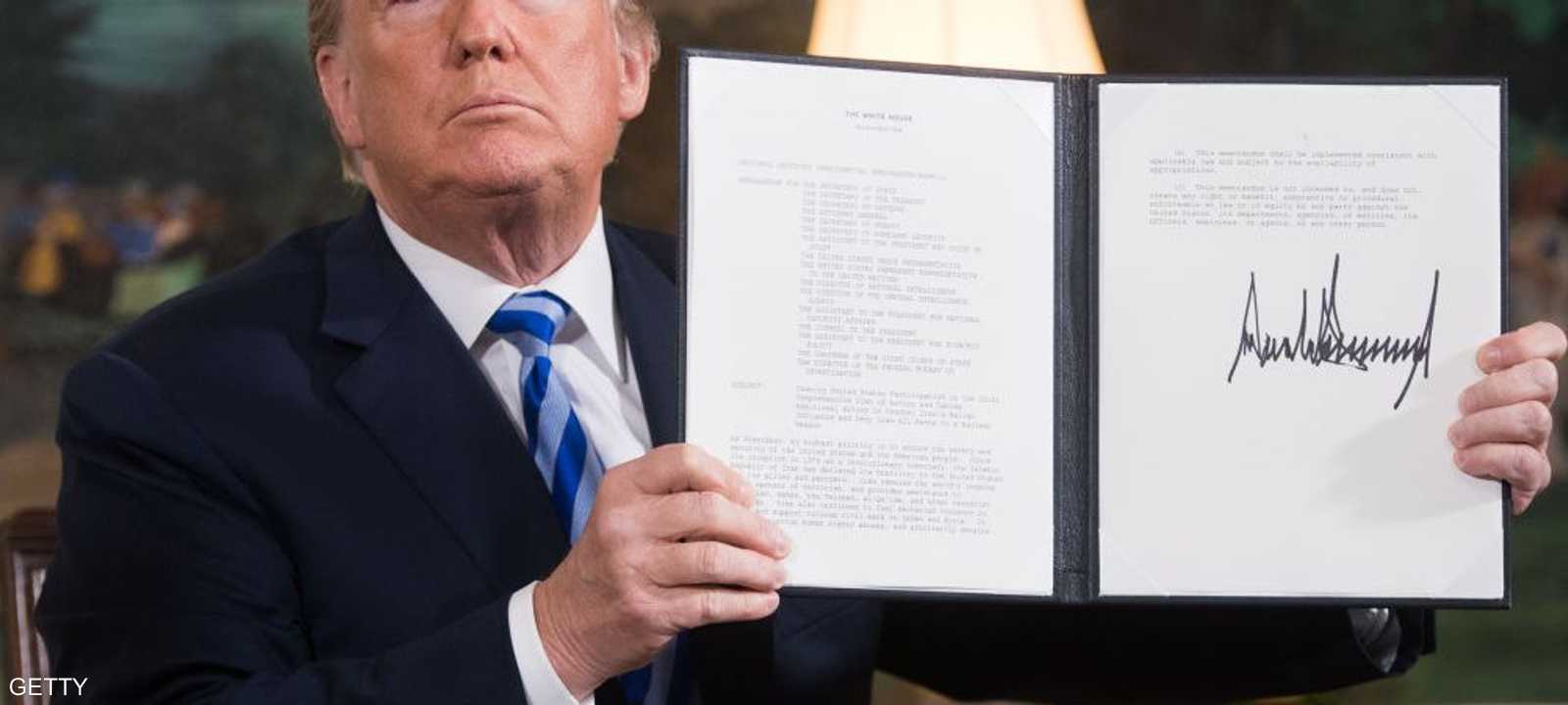 أعلن ترامب عن عقوبات على طهران بعد الانسحاب من اتفاق النووي