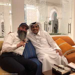 وزير خارجية قطر والحاخام الإسرائيلي