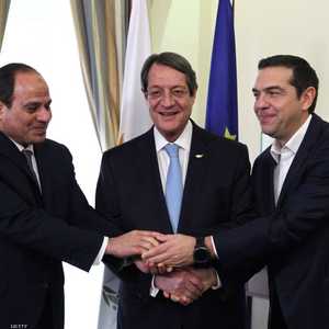 الرئيس السيسى ونظيره القبرصى ورئيس وزراء اليونان