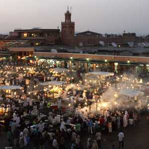 منظر عام لأحد الأسواق في مراكش
