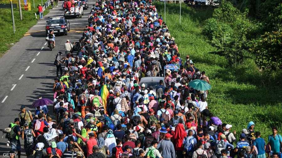 المسيرة تضم آلاف الراغبين في الهجرة من هندوراس.