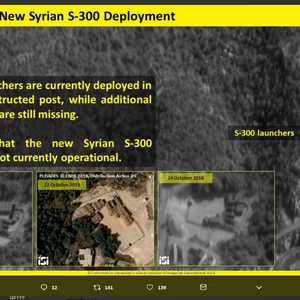 صورة توضح نشر منصات صواريخ إس 300 بسوريا