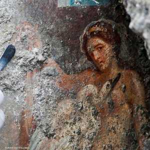 الآلهة ليدا تنظر إلى أي شخص يشاهد اللوحة