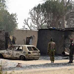 صورة أرشيفية لآثار هجوم سابق نفذته جماعة بوكو حرام