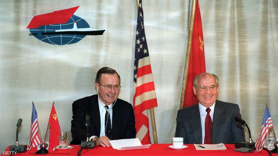 مع الرئيس الروسي الأسبق ميخائيل غورباتشيف