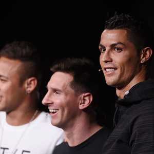 ميسي ورونالدو ونيمار في لقطة أرشيفية