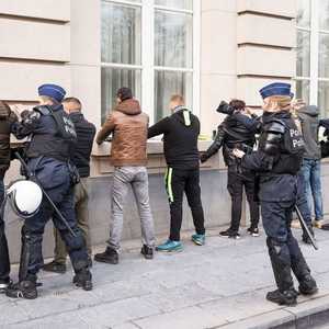 الشرطة البلجيكية تحتجز عددا من المتظاهرين