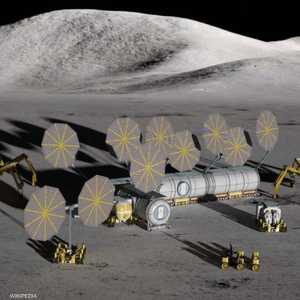 رسم توضيحي لقاعدة على سطح القمر