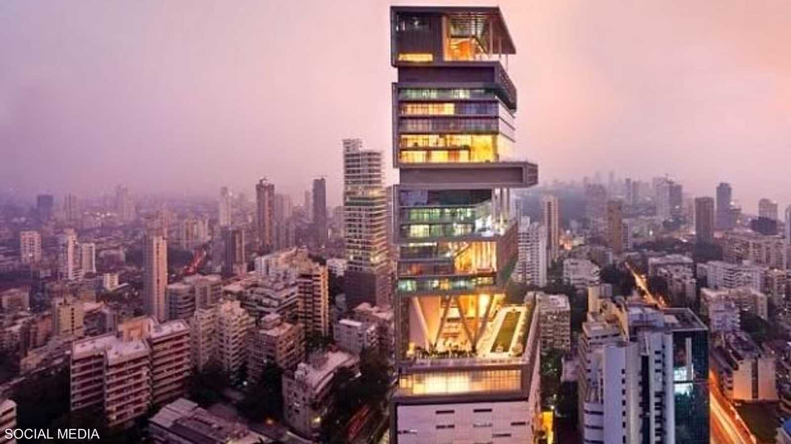 مبنى عائلة أمباني مكون من27 طابقا