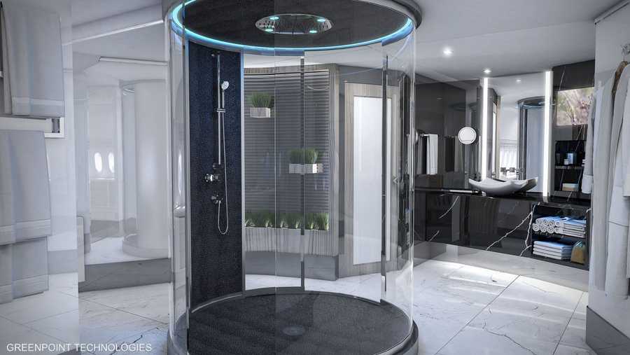حجرة الاستحمام تصميم مستقبلي من غرينوينت تيك