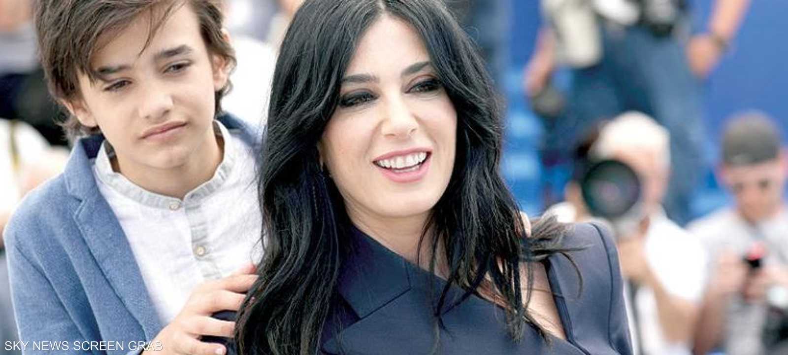 مخرجة الفيلم نادين لبكي مع بطل (كفر ناحوم)