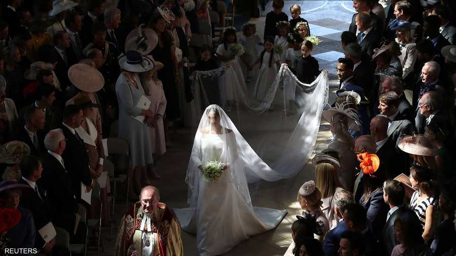 ميغان ماركل في ممر الزفاف خلال "الزفاف الملكي"