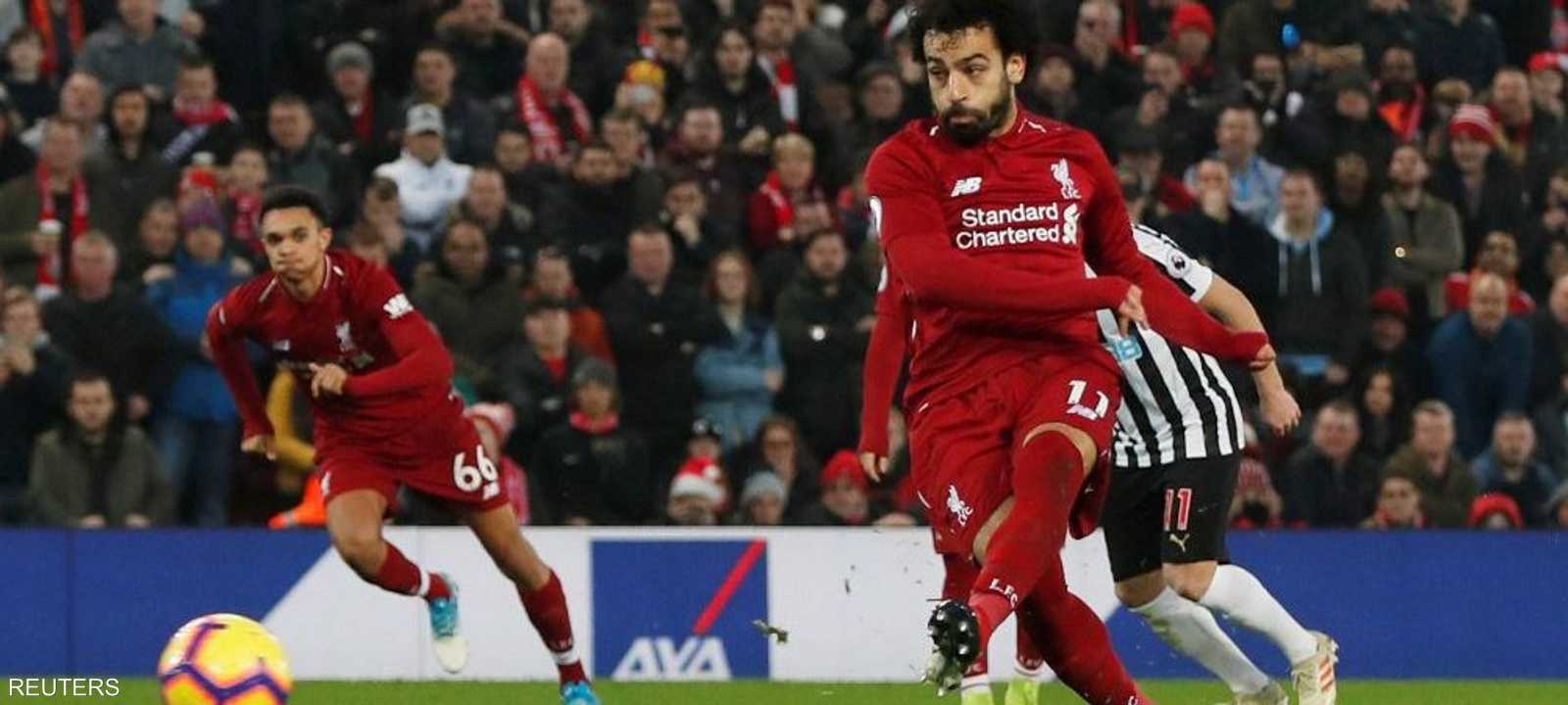 محمد صلاح أحرز هدفا في المباراة من ركلة جزاء