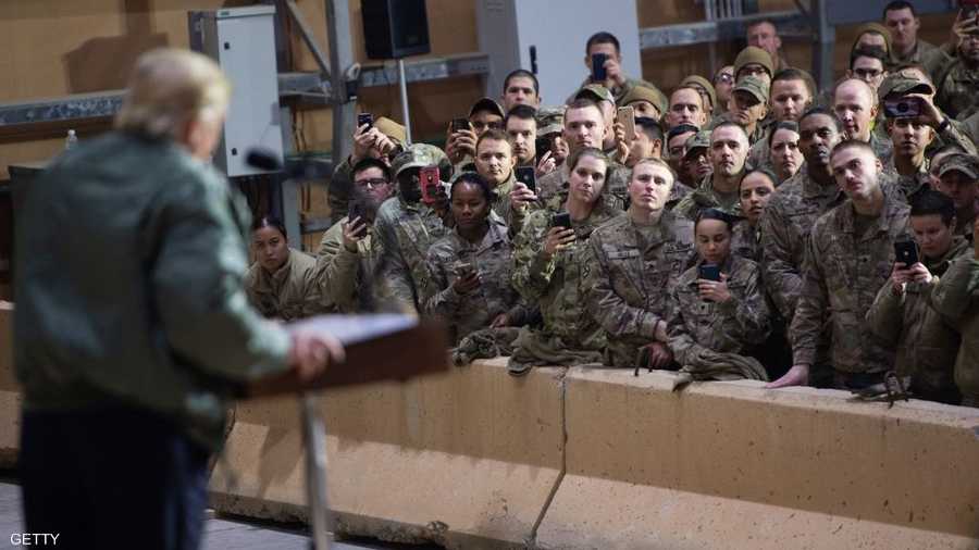 تحدث ترامب مع الجنود بمناسبة حلول عيد الميلاد