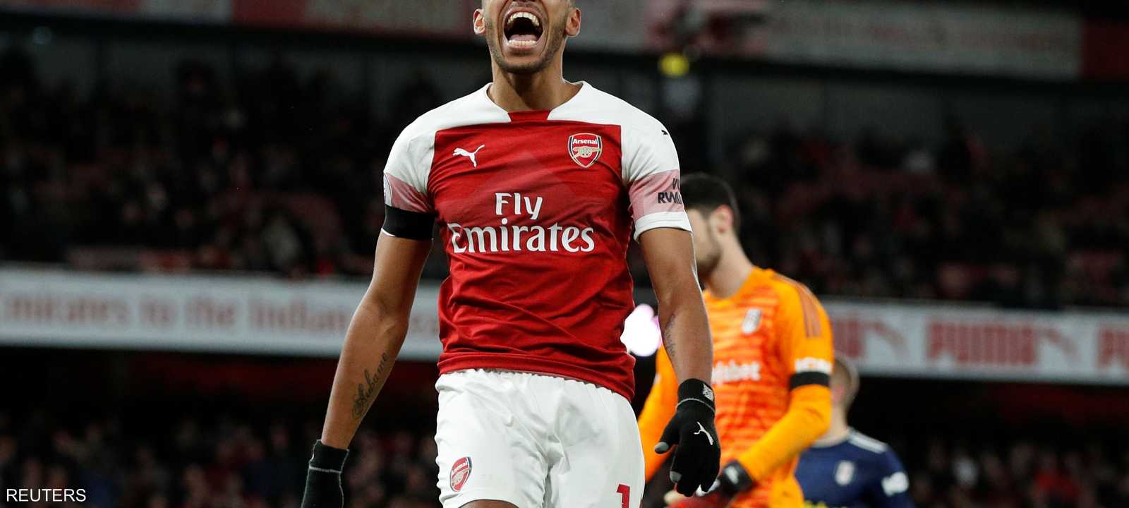أوباميانغ اختتم رباعية أرسنال في مرمى فولهام